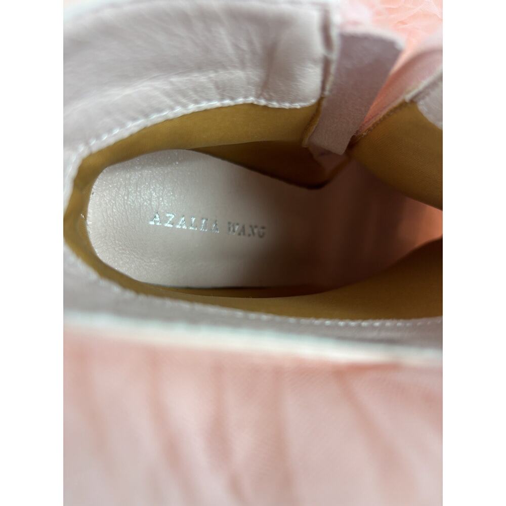 Azalea Wang Meticulously Tulle Tutu Stiletto Bootie Baby Pink 8.5 Open Toe - Picture 7 of 16